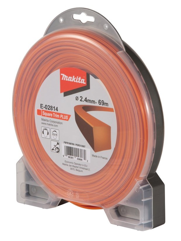 Makita E-02814 struna nylonová Pro 2,4mm, 69m, žlutá, hranatá = old369224796