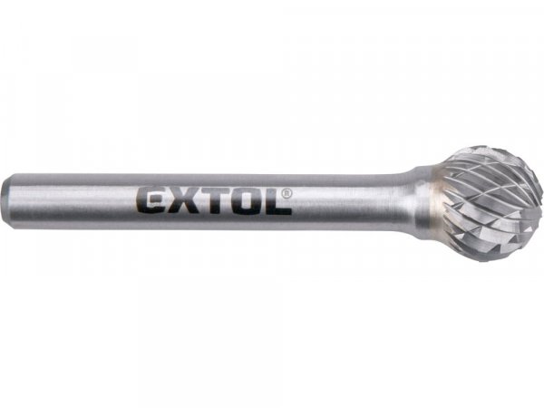 EXTOL INDUSTRIAL 8703735 fréza karbidová, kulová, pr.12mm/stopka 6mm,sek střední (double-cut)