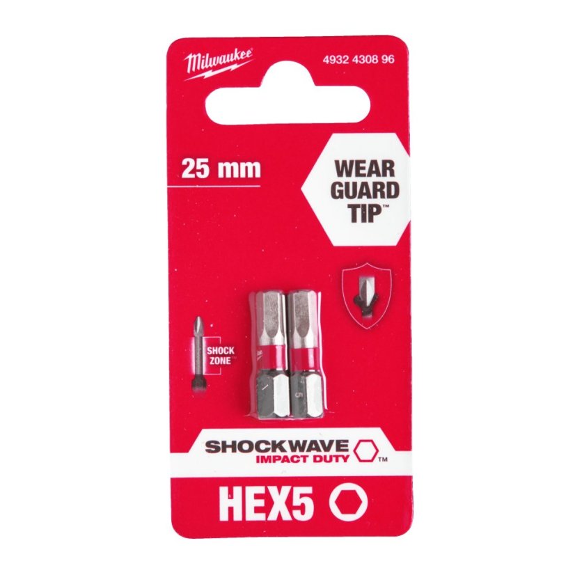 Milwaukee Šroubovací bity  Hex SHOCKWAVE™ IMPACT DUTY™ 4932430896