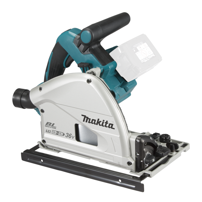 Makita DSP601ZJU aku ponorná pila s AWS 165mm Li-ion 2x18V, bez aku