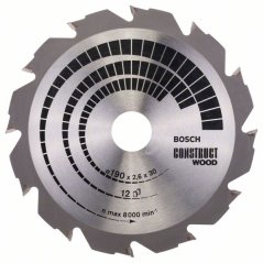 Bosch pilový kotouč Construct Wood 190 x 30 x 2,6 mm, 12