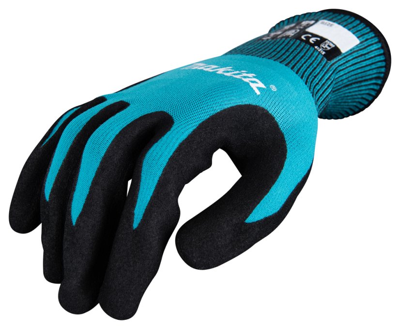 Makita P-84698 rukavice pracovní pletené basic, nitril, velikost L/9