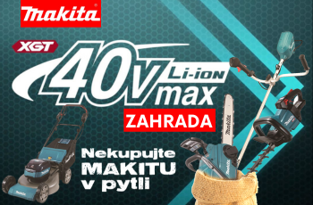 Vyzkoušejte si  aku zahradní stroje Makita XGT 40V Li-ion