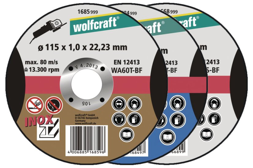 Wolfcraft řezací kotouč pr. 115x1,0x22,2mm INOX 1685999