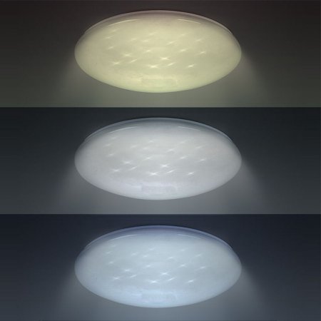 Solight WO763 LED stropní světlo Star, kulaté, 24W,1440lm, dálkové ovládání, 37cm