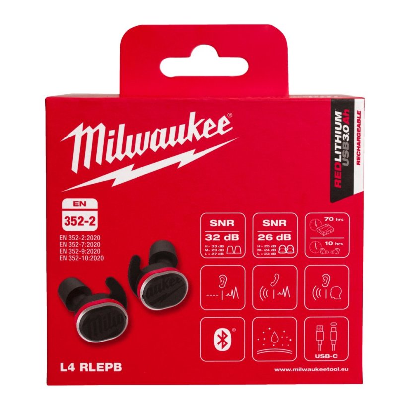 Milwaukee sluchátka do uší s Bluetooth® 4933478750