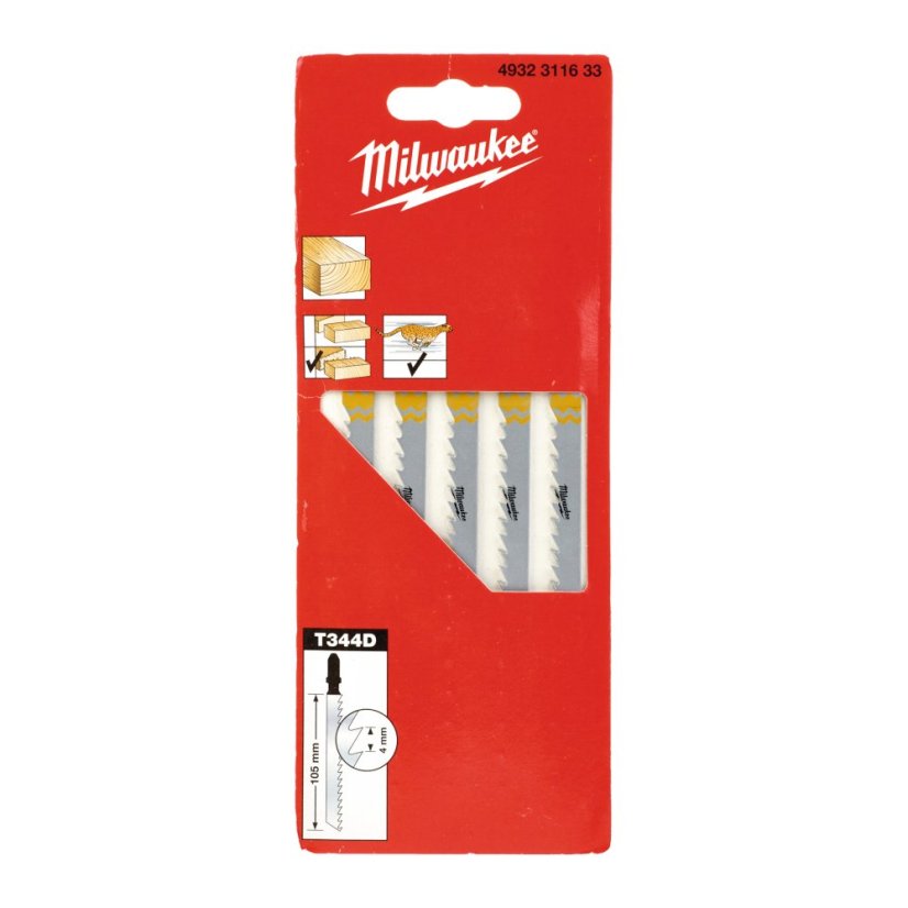 Milwaukee T 344 D 105 x 4 mm pilový plátek do přímočaré pily 4932311633