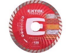 EXTOL PREMIUM 108752 kotouč diamantový řezný, turbo - suché i mokré řezání, O 125x22,2x2mm