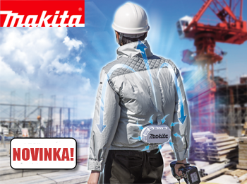 Pracovní bundy značky Makita s integrovaným ventilátorem
