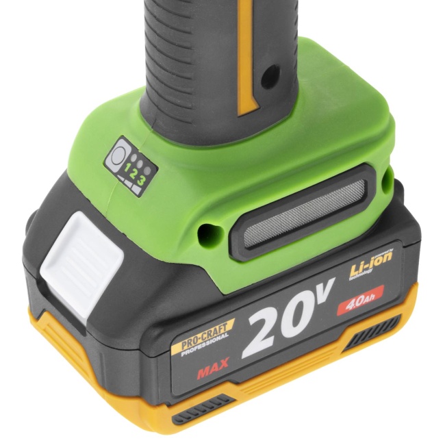 Procraft PWA220 aku úhlová bruska 125 mm 20V 1x4Ah