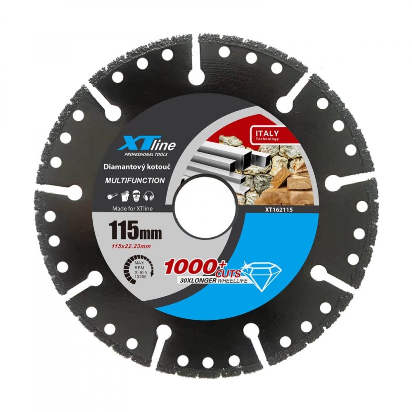 XTline XT162115 Kotouč univerzální na dřevo,kámen,ocel 115mm XTline XT162115 Kotouč univerzální na dřevo,kámen,ocel 115mm
