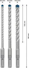 Bosch sada vrtáků do kladiv EXPERT SDS plus-7X, 6/8/10 mm 3ks