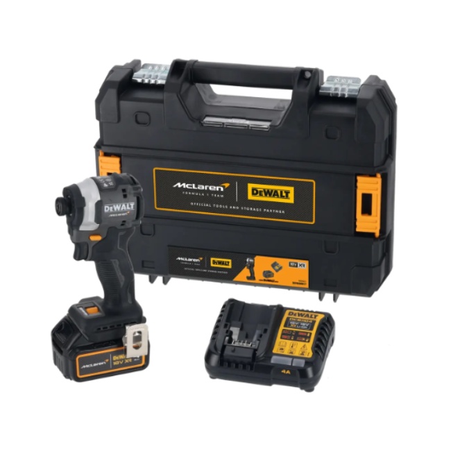 Dewalt DCF86MP1T aku rázový utahovák edice McLaren 1/4" 205 Nm 18V 1x5Ah