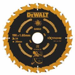 DeWalt DT10304-QZ 190x30mm 24 zubů kotouč pilový ATB + 20°, univerzální