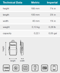 Makita E-15556 pouzdro na opasek pro smartphone 90x40x165mm=oldE-05583