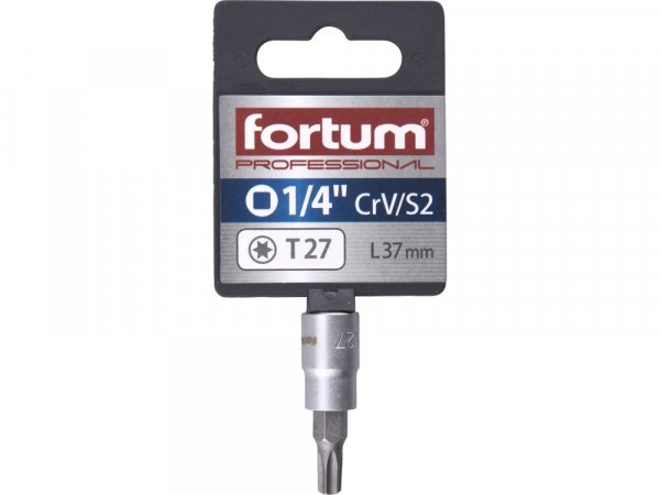FORTUM 4701724 hlavice zástrčná 1/4" hrot TORX, T 27, L 37mm
