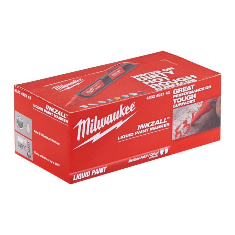 Milwaukee INKZALL tekutý značkovač červený 4932492143