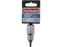 FORTUM 4700722 hlavice zástrčná 1/2" hrot TORX, T 27, L 55mm