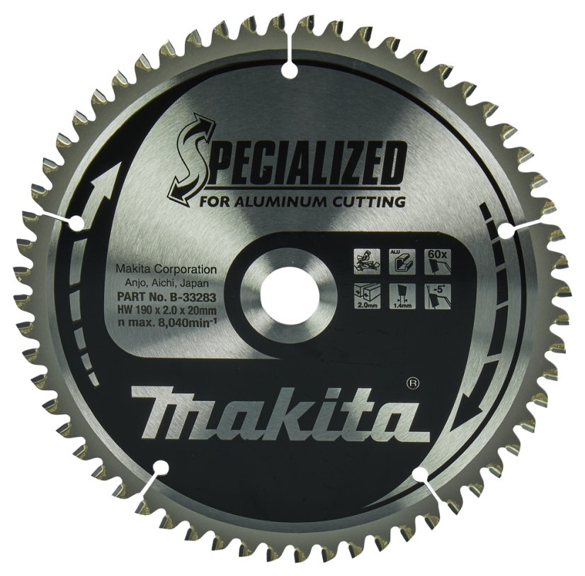 Makita B-33283 kotouč pilový hliník SPECIALIZED 190x2x20mm 60Z = old B-09612 Makita B-33283 kotouč pilový hliník SPECIALIZED 190x2x20mm 60Z = old B-09612