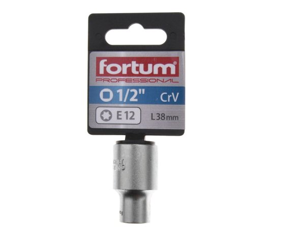 FORTUM 4700701 hlavice nástrčná vnitřní TORX 1/2", E 12, L 38mm
