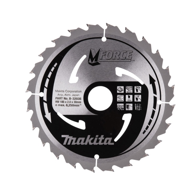 Makita B-32035 kotouč pilový dřevo M-FORCE 185x2x30mm 24Z = old B-08040