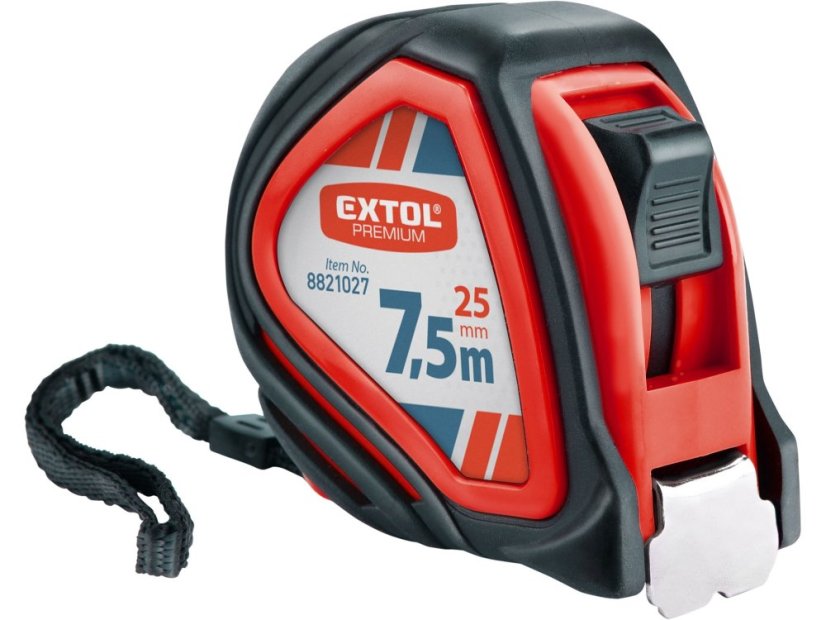 EXTOL PREMIUM 8821027 metr svinovací, 7,5m, š. pásku 25mm