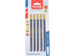 EXTOL PREMIUM 8805012 plátky do přímočaré pily 5ks, 126x4,0mm, HCS