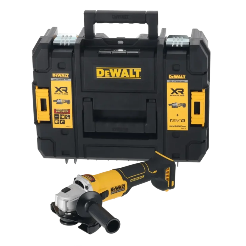 DeWALT DCG407NT Aku Úhlová bruska 18V XR 125 mm s bezuhlíkovým motorem, kufr bez aku