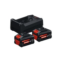 Startovací sada Bosch s nabíječkou GAL 12V/18V-80 a dvěma bateriemi 18V 5,5Ah.