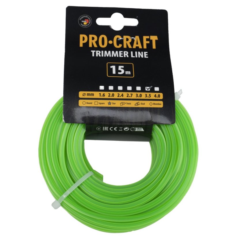Procraft ZI-3.5/15 struna žací 3.5mm 15m hvězda