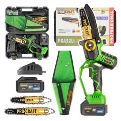 Procraft PKA32Li-P aku řetězová pila s pouzdrem 150/203 mm 20V 1x4Ah