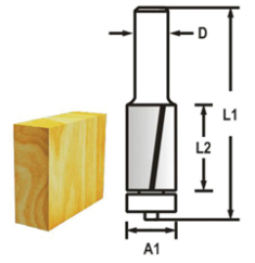 Makita D-47737 drážkovací fréza 2 břit s ložiskem 12,7x 13x 55,7 mm