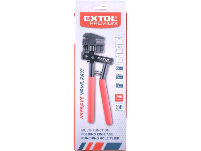 EXTOL PREMIUM 8813660 kleště karosářské otočné falcovací/děrovací, 290mm
