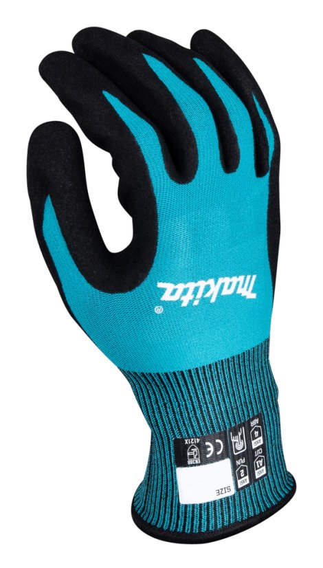 Makita P-84682 rukavice pracovní pletené basic, nitril, velikost M/8