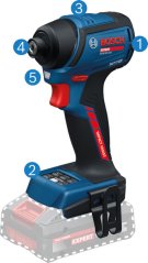 Akumulátorový rázový utahovák Bosch EXDR18V-230 s ergonomickou rukojetí.