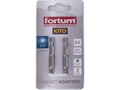 FORTUM 4741523 adaptéry sada 2ks, 1/4" x 50mm, S2