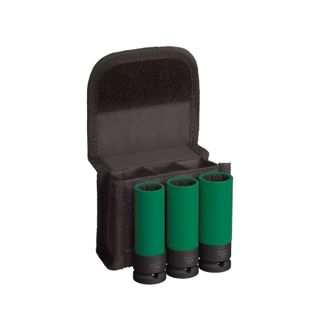 Bosch 3 dílná sada prodloužených nástrčných hlavic 17, 19, 21 mm Pro Impact 1/2" 2608003033
