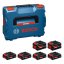 Sada baterií Bosch se 4x EXBA18V-40 a 2x EXBA18V-80. Sada baterií Bosch se 4x EXBA18V-40 a 2x EXBA18V-80.