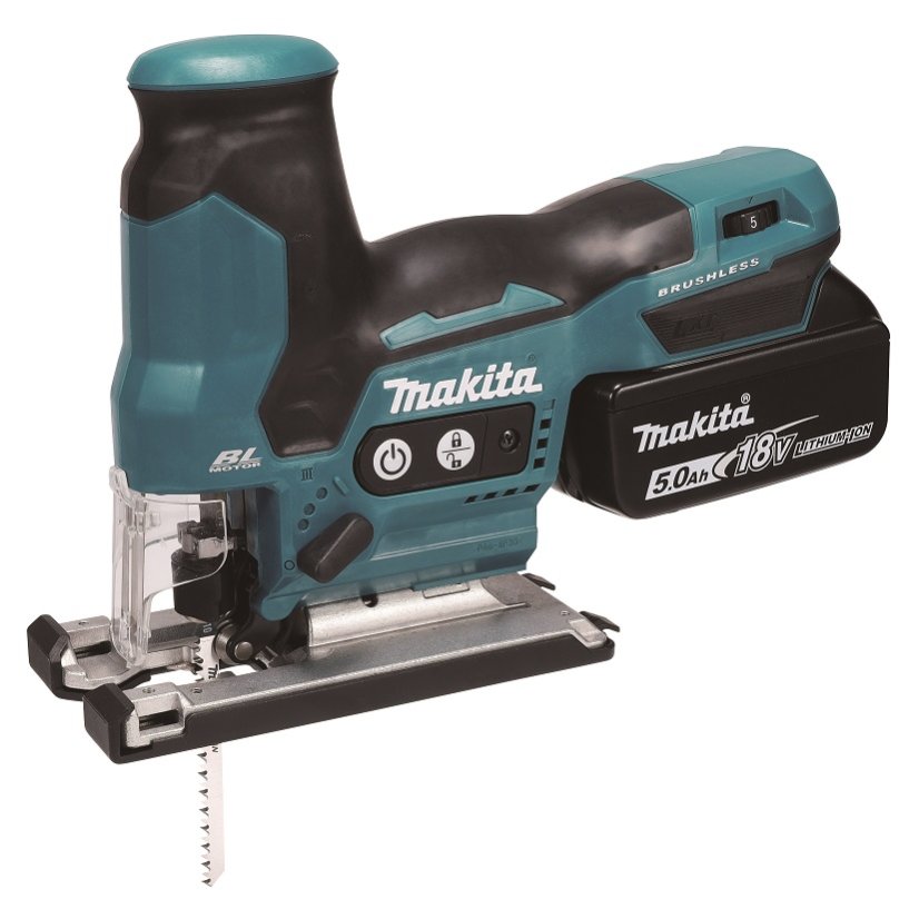 Makita DJV185RTJ aku bezuhlíková přímočará pila Li-ion LXT 18V 2x5,0 Ah