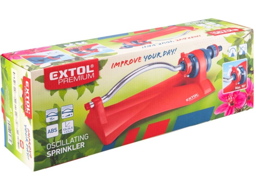 EXTOL PREMIUM 8876468 zavlažovač oscilační pokládací, 15tryskový