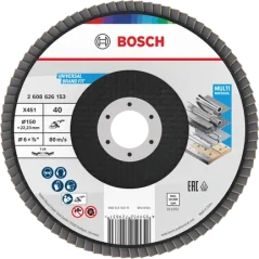 Bosch 2608626154 lamelový brusný kotouč X451, 150 × 22,23 mm, G60, T29, 15 ks