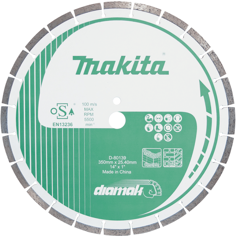 Makita D-80139 350x25.4mm diamantový řezný kotouč Diamak