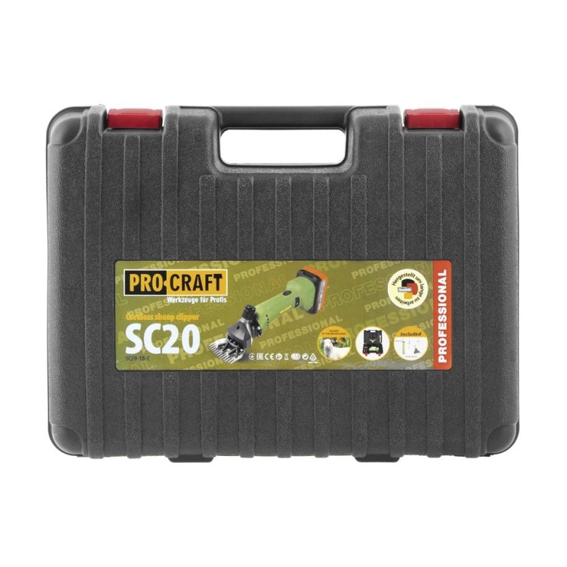 Procraft SC20 aku strojek pro stříhání ovcí 20V 1x4Ah