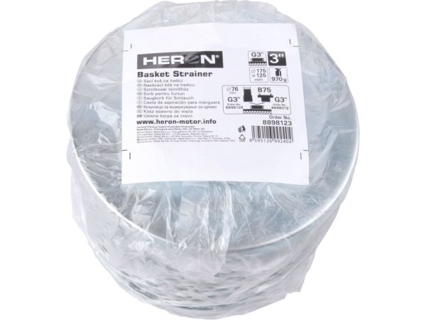 HERON 8898123 koš sací, G 3", pozinkovaná ocel