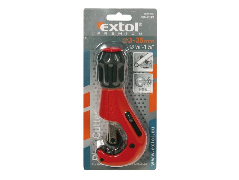 EXTOL PREMIUM 8848013 řezač trubek s odhrotovačem, O 3-35mm