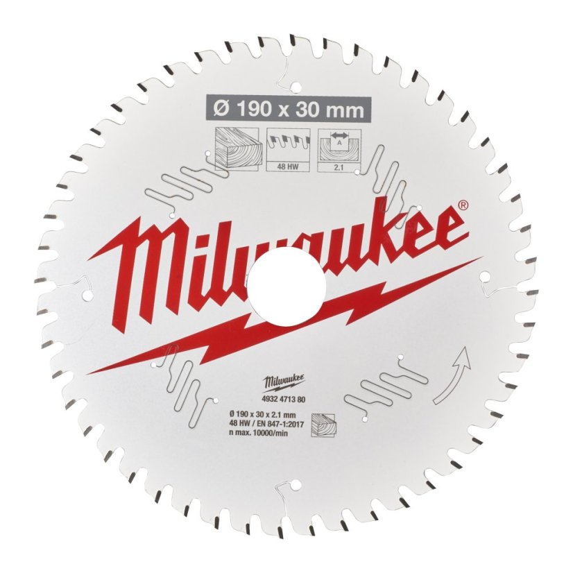 Milwaukee190x30x2.1x48ATB  kotouč pilový dřevo 4932471380
