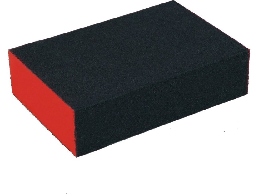 EXTOL PREMIUM 8803663 brusná houba, 100x70x25mm, P80, čtyřstranná, abrazivo-korund