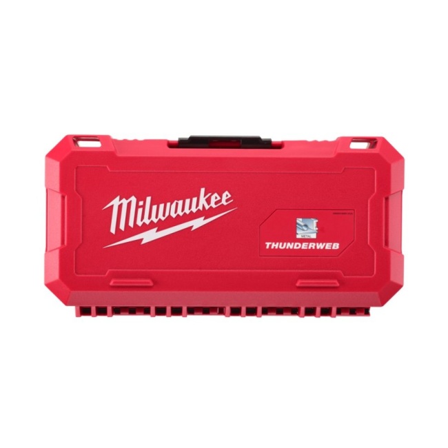 Milwaukee ELVINSET33 M18 BLPDRC-502C aku příklepová vrtačka + 19 dílná sada vrtáků HSS-G 2x 5 Ah M18 B5 4933492826