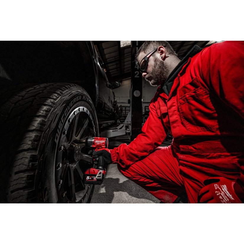 Milwaukee M18 FMTIW2P12-502X aku rázový utahovák 1/2" s aretačním čepem 2x5Ah 4933478453