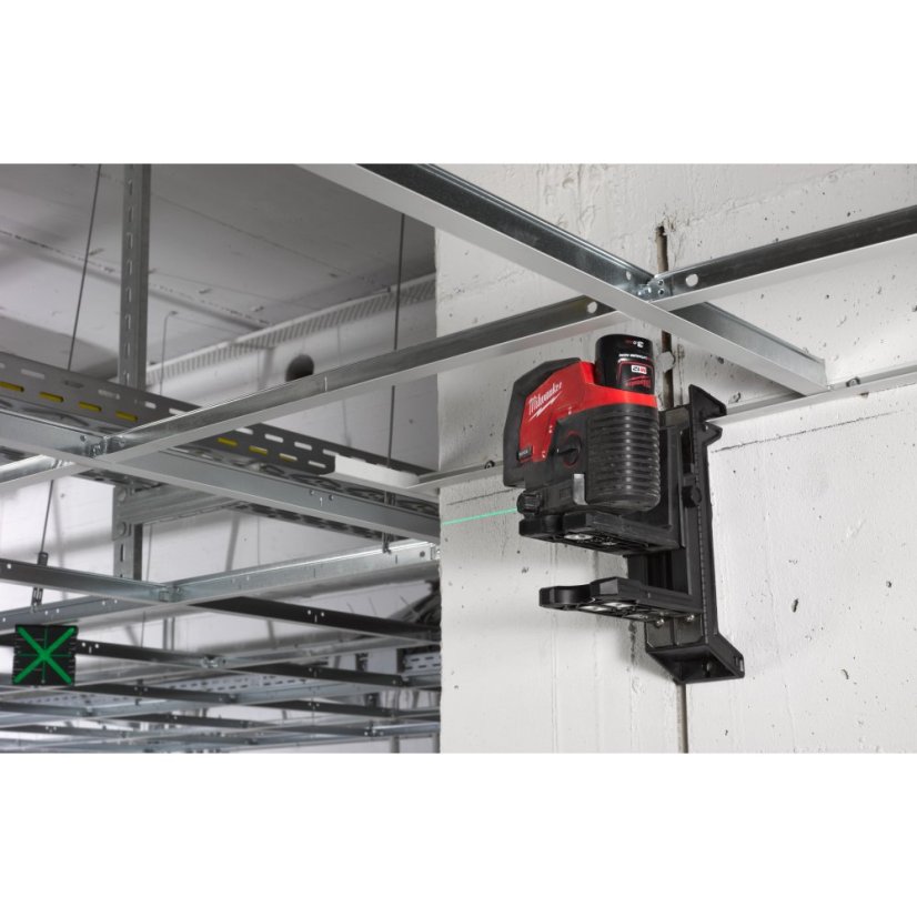 Milwaukee M12 CLLP-301C zelený kombinovaný křížový liniovo-bodový laser 1x 3Ah 4933478100